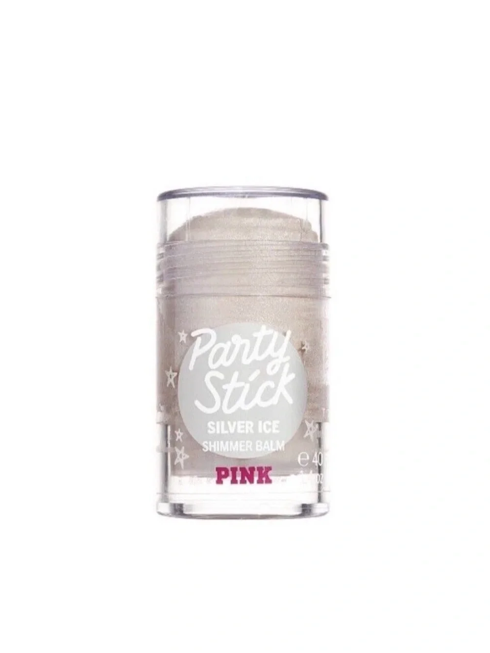 Victoria's Secret PINK Party Stick Silver Ice Shimmer Balm ~ 1.4 oz. (Lot of 2)